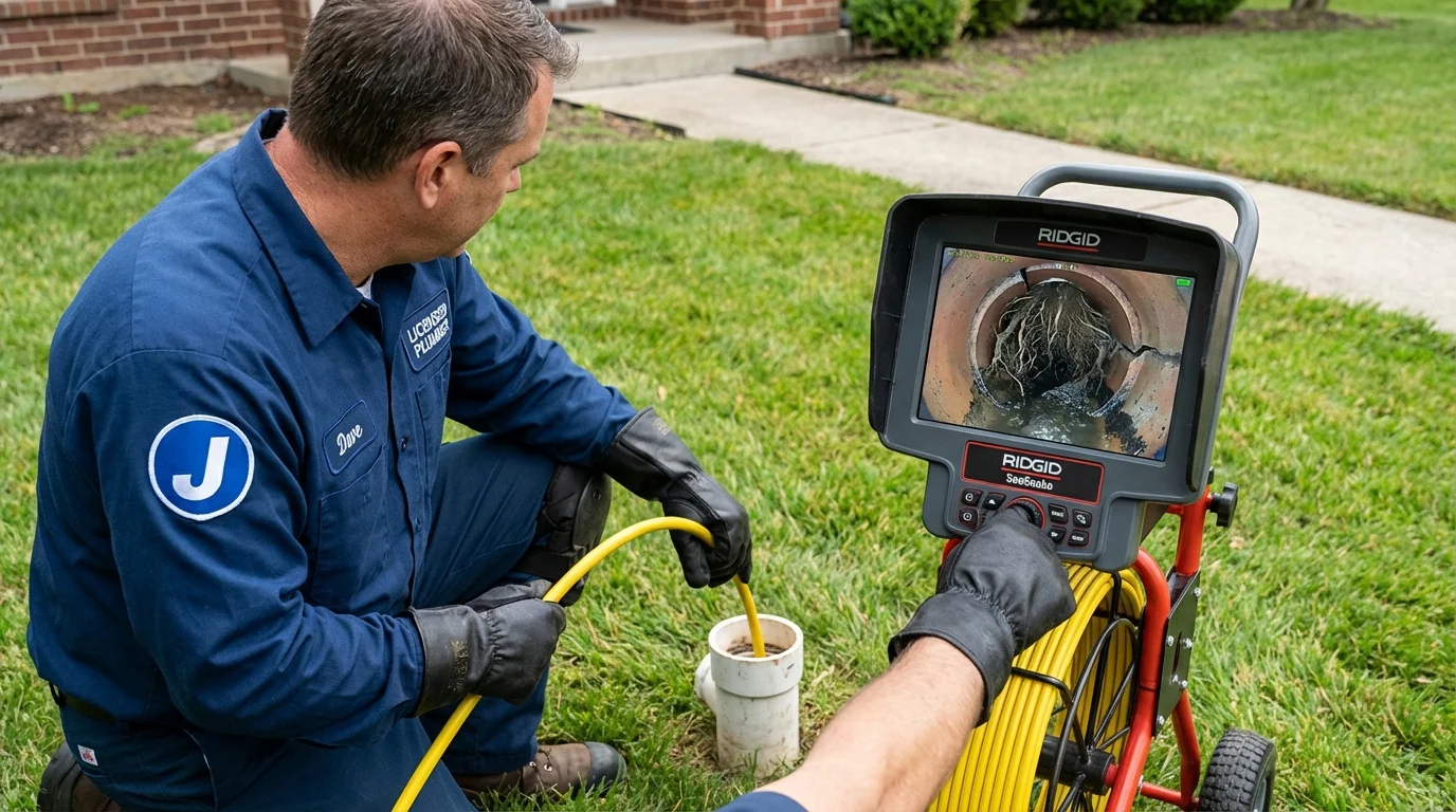 Sewer camera inspection being performed by Johns Plumbing LLC in Rincon